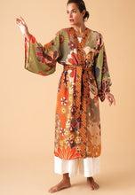 Load image into Gallery viewer, Powder - Kimono Gown - 70&#39;s Kaleidoscope Floral Sage
