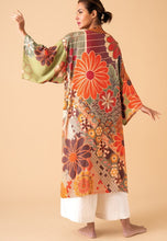 Load image into Gallery viewer, Powder - Kimono Gown - 70&#39;s Kaleidoscope Floral Sage
