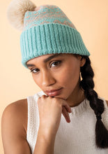 Load image into Gallery viewer, Powder - Thora Bobble Hat Aqua/Taupe
