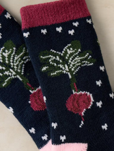 Load image into Gallery viewer, White Stuff - Beetroot Cabin Socks in Navy Multi
