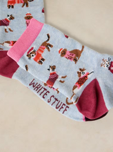 Load image into Gallery viewer, White Stuff - Christmas Cat Cracker Sock
