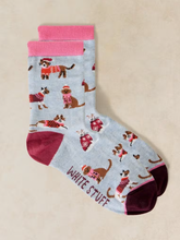 Load image into Gallery viewer, White Stuff - Christmas Cat Cracker Sock
