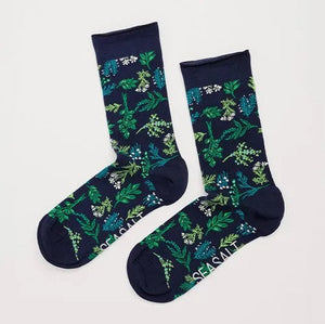 Sea Salt - Womens Arty Socks Herb Forage Maritime