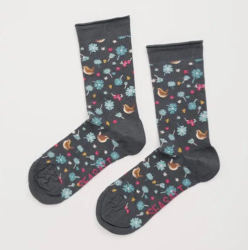 Sea Salt - Womens Arty Socks in Kimbrell Nickel