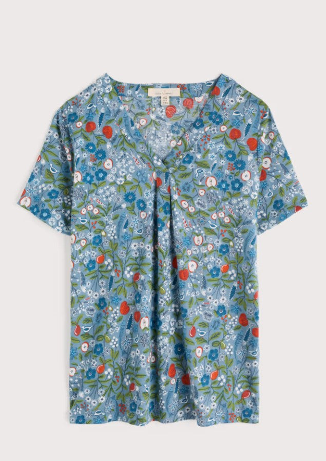 Sea Salt - Barnoon Top in Still Life Sea Holly