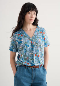 Sea Salt - Barnoon Top in Still Life Sea Holly