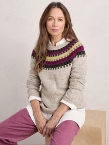 Sea Salt - Berlewen Jumper - Croquet Aran Multi