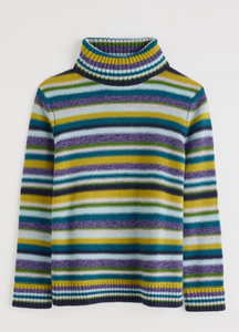 Sea Salt - Braque Jumper in Concertina Dark Citron Multi