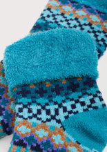 Load image into Gallery viewer, Sea Salt - Cabin Socks in Weaving Needle Teal
