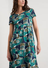Load image into Gallery viewer, Sea Salt - Enor Dress in Penwith Abstract Emulsion
