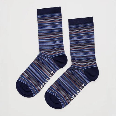 Sea Salt - Everyday Socks in Ripple Marks Jetty Multi