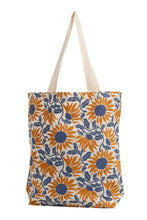 Load image into Gallery viewer, Sea Salt - Foldaway Canvas Shopper Bold Sunflower Daylily Ship
