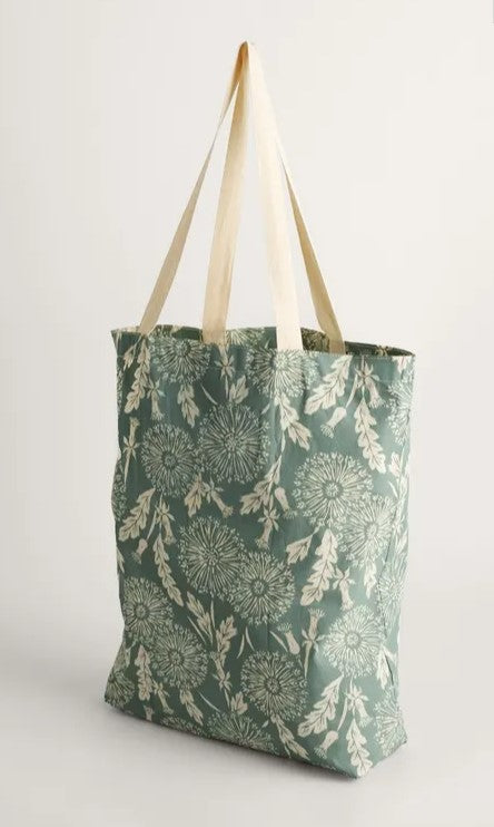 Sea Salt - Foldaway Canvas Shopper - Dandelion Seed Rosemary Chalk