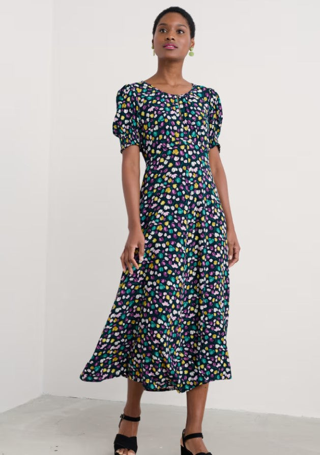 Sea Salt - Marsh Violet Dress in Spring Tulips Maritime