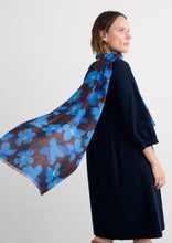Load image into Gallery viewer, Sea Salt - May Garland Scarf in Macro Flower Cocoa
