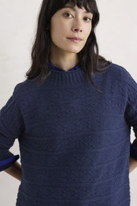 Sea Salt - Penkestle Jumper in Maritime