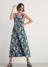 Load image into Gallery viewer, Sea Salt - Polmanter Dress in Linear Leaves Maritime

