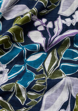 Load image into Gallery viewer, Sea Salt - Polmanter Dress in Linear Leaves Maritime
