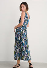 Load image into Gallery viewer, Sea Salt - Polmanter Dress in Linear Leaves Maritime
