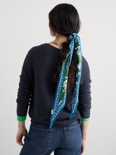 Load image into Gallery viewer, Sea Salt - Posy Scarf in Flora Collage Border Hedgerow
