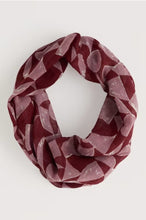 Load image into Gallery viewer, Sea Salt - Pretty Circle Scarf in Geo Tumble Burgundy

