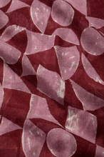 Load image into Gallery viewer, Sea Salt - Pretty Circle Scarf in Geo Tumble Burgundy
