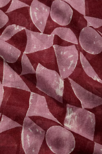 Sea Salt - Pretty Circle Scarf in Geo Tumble Burgundy