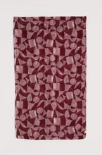 Load image into Gallery viewer, Sea Salt - Pretty Circle Scarf in Geo Tumble Burgundy
