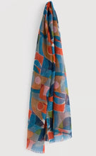 Load image into Gallery viewer, Sea Salt - Pretty Printed Scarf in Penwith Abstract Squall
