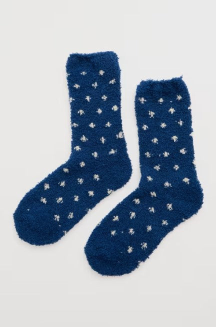 Sea Salt - Fluffies Sock Short in Confetti Marine