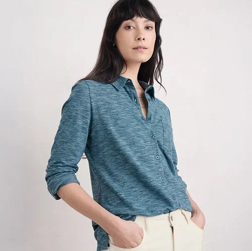 Sea Salt - Teasel Head Shirt in Ladder Galley