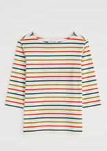 Load image into Gallery viewer, Sea Salt - Sailor Top in Tri Breton Orange Coral

