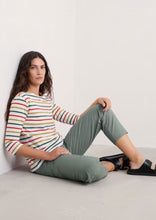 Load image into Gallery viewer, Sea Salt - Sailor Top in Tri Breton Orange Coral
