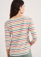 Load image into Gallery viewer, Sea Salt - Sailor Top in Tri Breton Orange Coral
