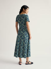 Load image into Gallery viewer, Sea Salt - Veronica Dress in Painty Bluebell Dark Voyage
