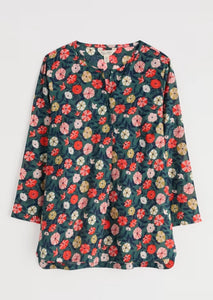 Sea Salt - Watercolour Sketch Top in Winding Petunias Grove