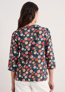 Sea Salt - Watercolour Sketch Top in Winding Petunias Grove