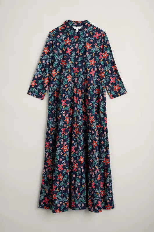 Sea Salt - 3/4 Sleeve Windflower Dress