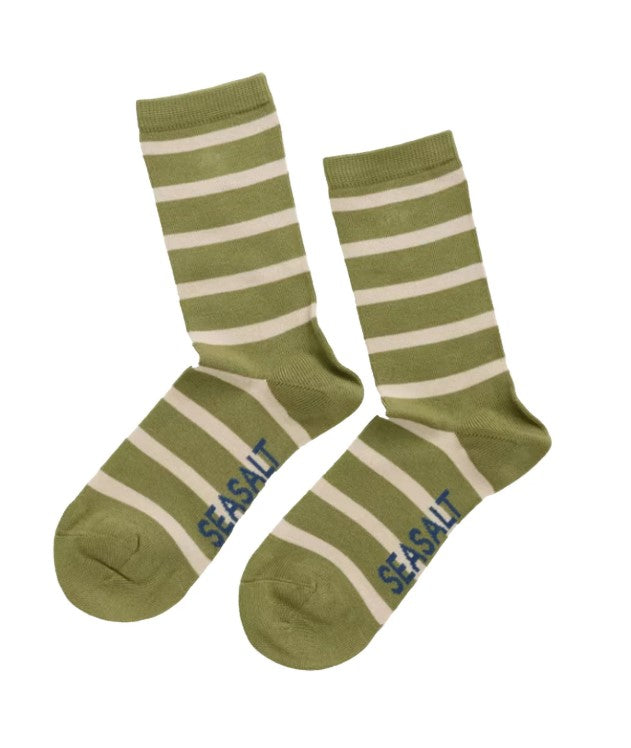 Sea Salt - Womens Sailor Socks in Breton Moss