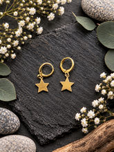 Load image into Gallery viewer, Alice Rose Jewellery - Star Hoops Gold
