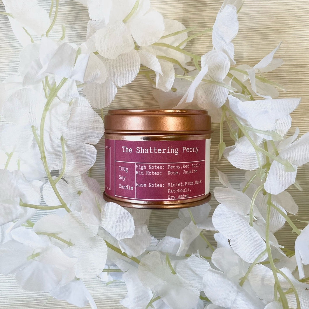 The Kandlers Table - Shattering Peony 100g Candle