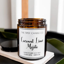 Load image into Gallery viewer, TTCC - Coconut Lime Mojito Amber Glass Candle
