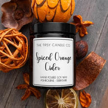 Load image into Gallery viewer, TTCC - Spiced Orange Cider Amber Glass Candle
