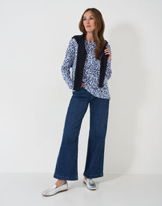 Crew Clothing - Cassandra Top - Allena Navy Print