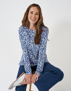 Crew Clothing - Cassandra Top - Allena Navy Print