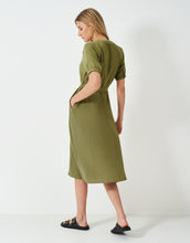 Load image into Gallery viewer, Crew Clothing - Delilah Double Cloth Dress in Oil Green
