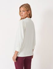 Load image into Gallery viewer, Crew Clothing - Pretty Frill Jersey Blouse in White Linen
