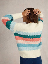 Load image into Gallery viewer, White Stuff - Bubble Stripe Jumper in White Multi
