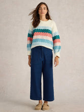 Load image into Gallery viewer, White Stuff - Bubble Stripe Jumper in White Multi
