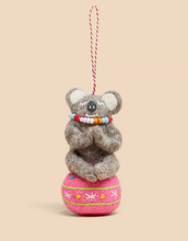 Load image into Gallery viewer, White Stuff - Meditating Koala Hanging Decoration
